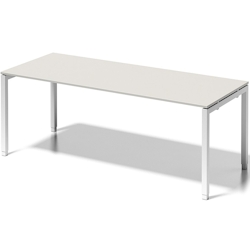 Bisley Schreibtisch Cito BxTxH 200x80x65-85cm grauweiß Gestell verkehrsweiß Image