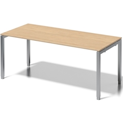Bisley Schreibtisch Cito BxTxH 1800x80x65-85cm ahorn Gestell silber Image