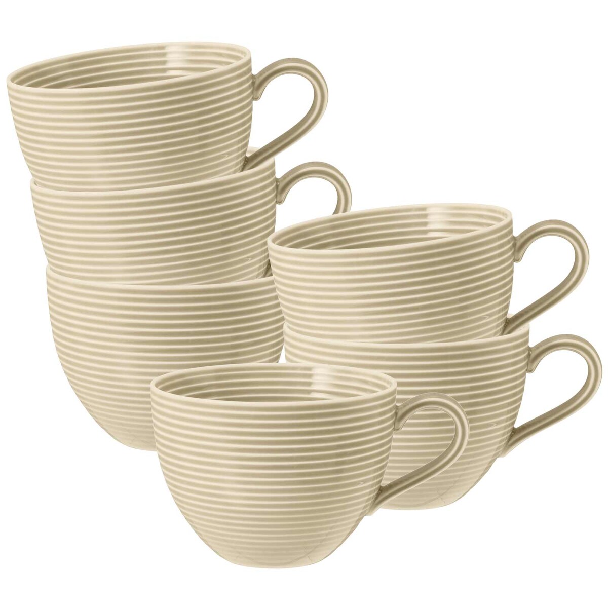 Seltmann Weiden Beat Color Glaze Milchkaffeetasse 0,35 l 6er Set - Sandbeige Image