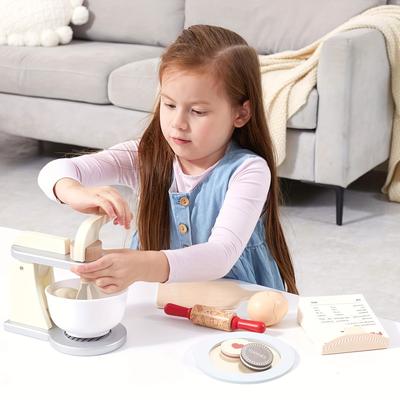 TEMU Giant Bean Mixer Children's Kitchen, Play Kitchen Accessories, Wood, Role Play Toy Mixer For Boys And Girls