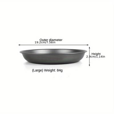 TEMU 1pc Titanium Pan - Durable, Heat-resistant, , Portable Round Frying Pan For Camping, Picnics & Outdoor Cooking, Camping Essentials | Modern Kitchenware | Durable Cookware Image