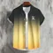 Camicia da uomo solida Camicie con risvolto sfumato di colore estivo per uomo Camicia da uomo basic