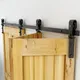 TSMST Kit Hardware per porta da fienile scorrevole Bi-pieghevole da 3.3-8 piedi per 4 porte, scorrevole senza intoppi, rullo a forma di J con binario nero, senza porta