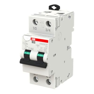 Fehlerstrom und Leitungsschutzschalter 2 Pole 32A 30mA ac Typ 6kA 2 Module DS202CRC32AC30 - ABB Image