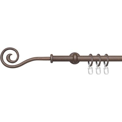 Gardinenstange LIEDECO "Esp Spirale" Gr. 3, braun (rost), L:200cm Ø:16mm, Metall, Gardinenstangen, 1-läufig im Fixmaß Ø 16 mm Image