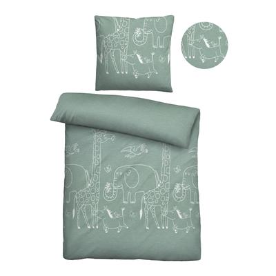 Kinderbettwäsche BIBERNA "0840520", braun (fichte), B/L: 135cm x 200cm, , Flanell, B/L: 80cm x 80cm, Flanell, Obermaterial: 100% Baumwolle, Bettwäsche, kuschelig warm, samtweich, Melange, 100% Baumwolle, made in Germany Image