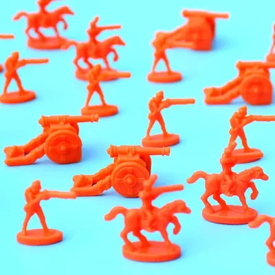 Super-Mini-PVC-Figur, napoleonische Kriege, 1:100 Soldatenmodell, RISIKO, Brettspiel, Schach, Streichholzzeit, mehrfarbig, 100 Stück/Set Image