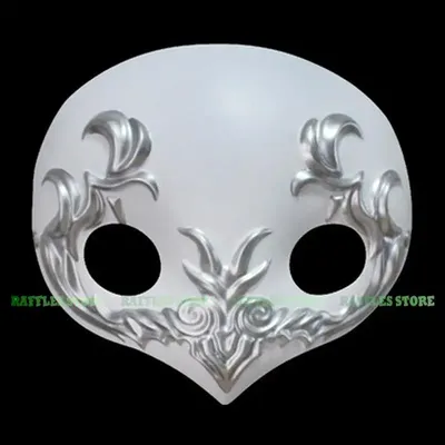 Final Fantasy XIV Ascian Emet Selch Venat Cosplay Prop Weiß Rot Spiel Halloween FFXIV Party Maske Image