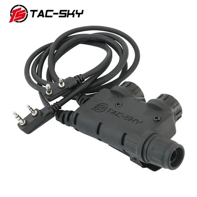 TS TAC-SKY Taktischer Headset-Adapter Walkie Talkie PTT Dual Comm V2 U94 PTT-kompatibler Kenwood-Stecker Walkie Talkie Image