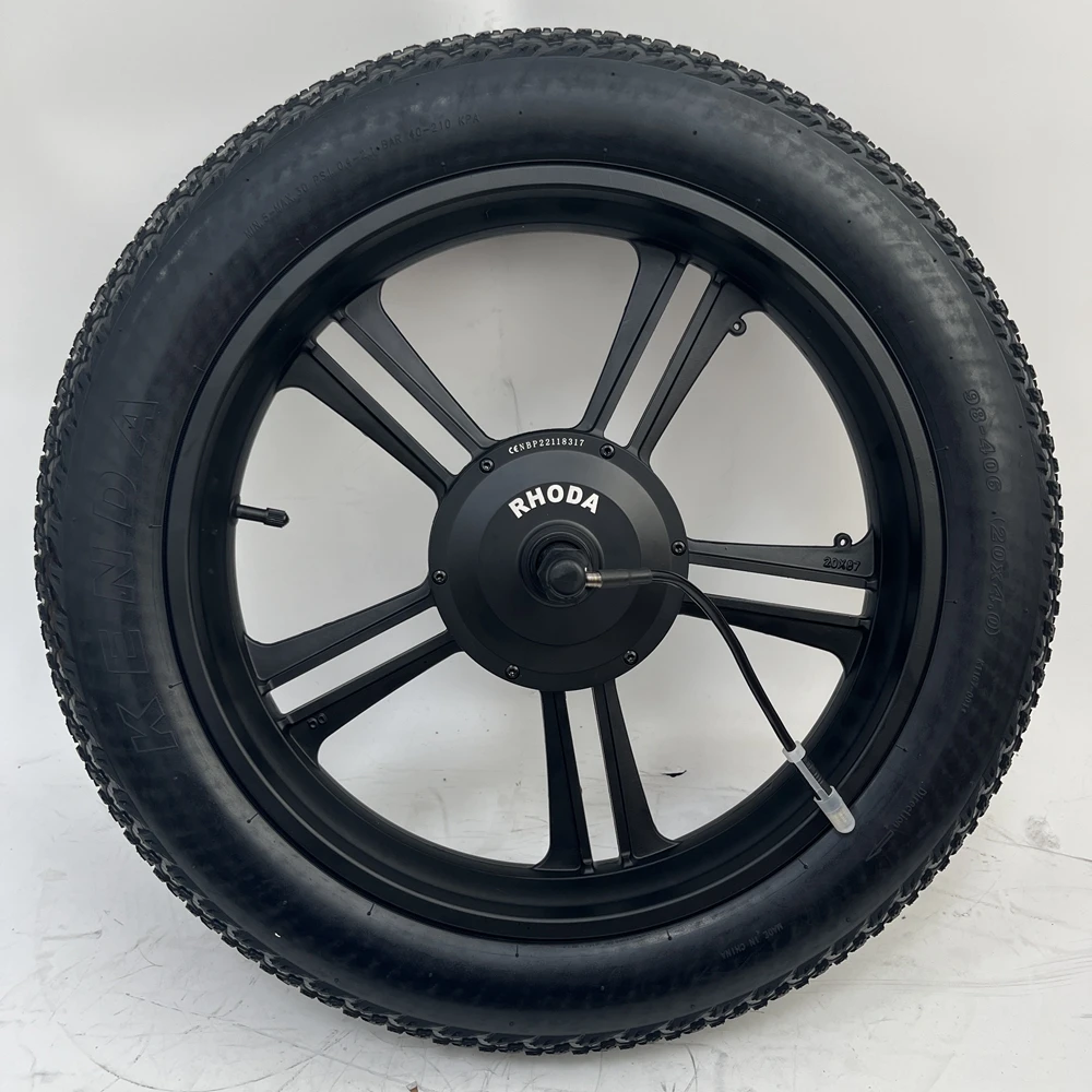 20 Zoll 36/48 V 500 W bürstenloser Getriebe-Nabenmotor, integriertes Rad für Fat Bike Snow Bike 170 mm Dropout mit 20 x 4,0 Reifen Image