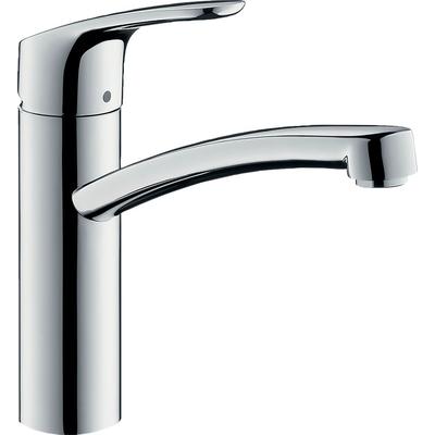 Küchenarmatur HANSGROHE "Focus M41", silber (chrom), H:229cm T:24,6cm, Armaturen, 160 Niederdruck/offene Warmwasserberei