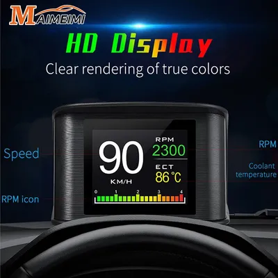 Universal Hud P10 Obd2 Smart Digital Meter Head-Up-Display Über drehzahl alarm Motor Fehler code Image