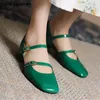 2025 Gladiator Sandalen Frauen Schuhe Sexy Karree Pumps Knöchel Schnalle Damen Zapatos Mujer Low Heels Größe 34-43 grün Rot