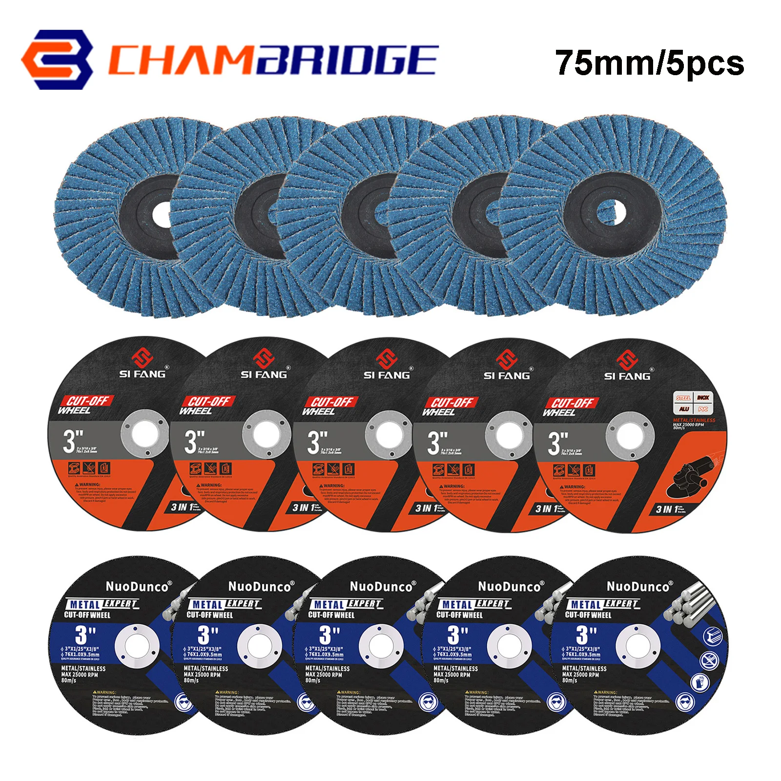 5pcs75mm Kreisförmige Harz Sägeblatt Mini Trennscheibe Schleifen Rad Winkel Grinder Zubehör Metall Holz Eisen Kunststoff Schneiden säge Image