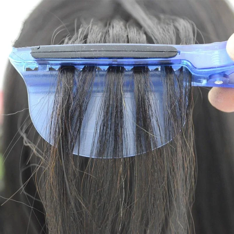 Großhandel 2 IN 1 Wärme Isolierung Protector Schild + Schnitte Haar Clips für kommoden Salon Werkzeuge Verlängerung