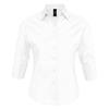 SOLS Damen Effect Bluse / Arbeitsbluse, 3/4-Ärmel (Weiß)