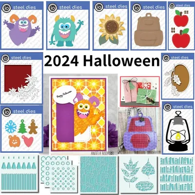 Fuzzy Monster Pumpkin Railroad Lantern Metal Cutting Dies Stencil DIY Decorating Scrapbook Paper