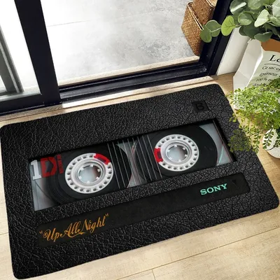 Cassette Music Tape Entrance Door Mat Home Decor Kitchen Hallway Balcony Rugs Bedroom Floor Mat Bathroom Non-Slip Mat Alfombra