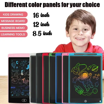 16/12 inch Colorful Drawing Tablet Writing Pad LCD Writing Tablet Doodle Board Toddler Toys for 3 4
