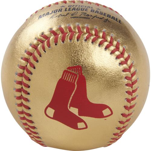 Boston Red Sox Rawlings Baseball aus goldenem Leder