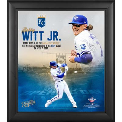 Bobby Witt Jr. Kansas City Royals, gerahmte 15 x 17 Zoll MLB-Debüt-Collage Image