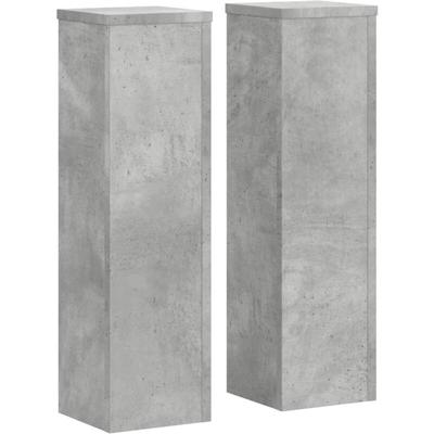 Vidaxl - Pflanzenständer 2 Stk. Betongrau 17x17x60 cm Holzwerkstoff Image