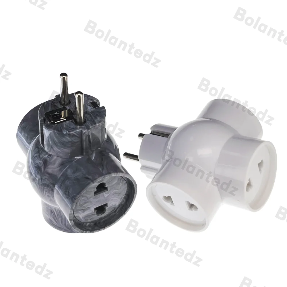 Europäischer stecker umwandlung stecker 3 fach 16a 250v eu steckdose adapter deutsch französisch russisch steckdose Image