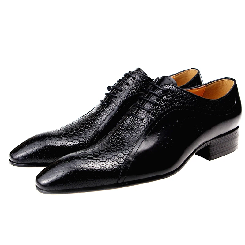 Hohe Qualität Formalen Echtem Leder Schuhe Männer der Abend Hochzeit Bequeme Schuhe Seite Carving Schuhe Schwarz Braun Brogue