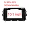 10 .1 Zoll Radio-Blende für Nissan Navara 2013-2017 Stereo-GPS-DVD-Player installieren Panel Surround Trim Frontplatte Dash Mount Kit