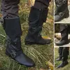 Größe 35-48 Herren mittelalter lichen Pu Leders chuh Mittelalter Stiefeletten viktoria nischen Renaissance Stiefel Schuhe
