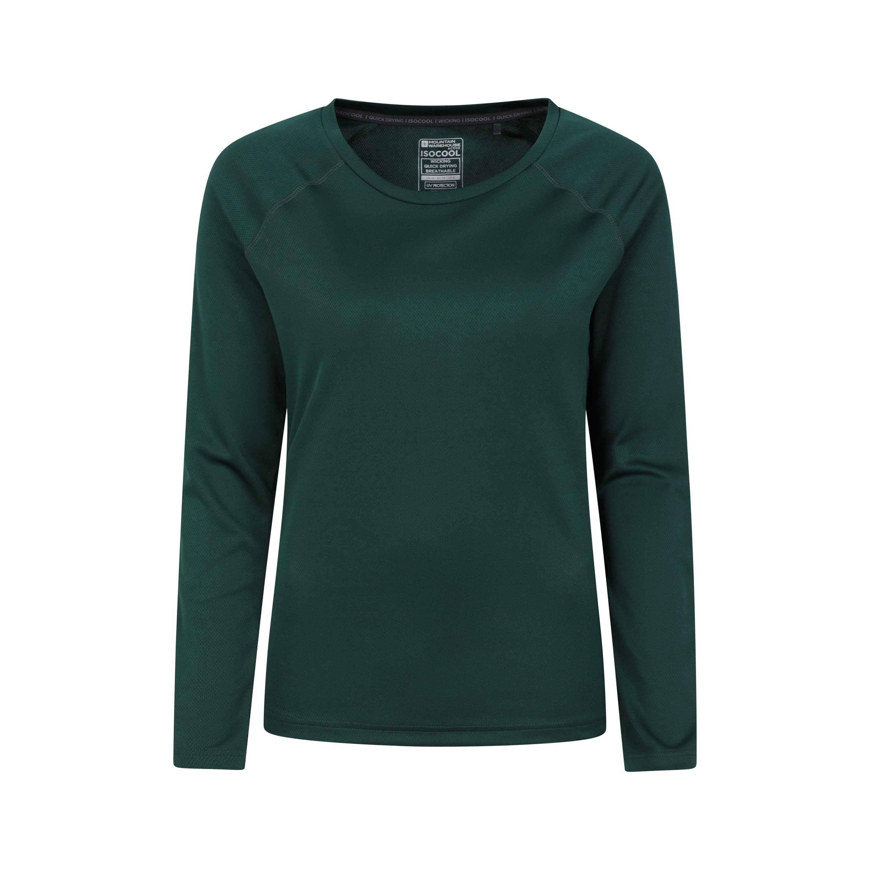 Mountain Warehouse - "Endurance" Oberteil für Damen Langärmlig (Dunkelgrün) Image