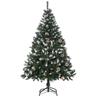 Albero di Natale Innevato Alto 150cm con Pigne e 676 Rami - Homcom