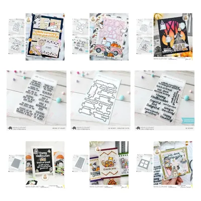 Fall Fun Book Edges Note Page Creative Metal Cutting Dies Stamps Set DIY Scrapbook Novelty 2024 Supplies Halloween Card Gift New
