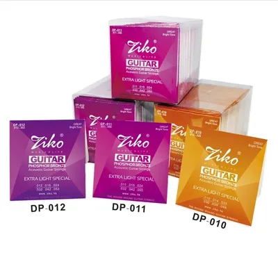 Ziko DP Series 10 Sets of Acoustic Guitar Strings Hexagonal Core Phosphor Bronze