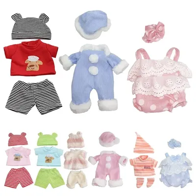 1Set Baby Doll Clothes Jumpsuit Hat Dress For 30 cm American of Girl Reborn Baby Dolls Accessories