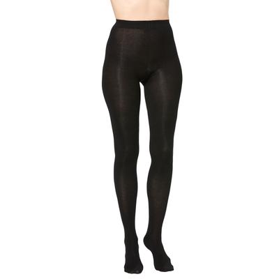 Plus Size Women's MeMoi Sweater Tights by MeMoi in Black Solid (Size 3X-4X)