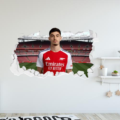 Arsenal Kai Havertz 24-25 Wandaufkleber „kaputt“ – 90 cm Breite x 50 cm Höhe