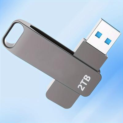 TEMU Usb Flash Drive 2tb Usb Memory Stick Thumb Drives Jump Drive Pen Drive External Storage For Pc Laptop Desktop, 360Â°rotation Metal -hole Design