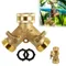 2 Way Y-Type Splitter Brass Garden Hose Connector Distributor for Outdoor Faucet Garden Drip