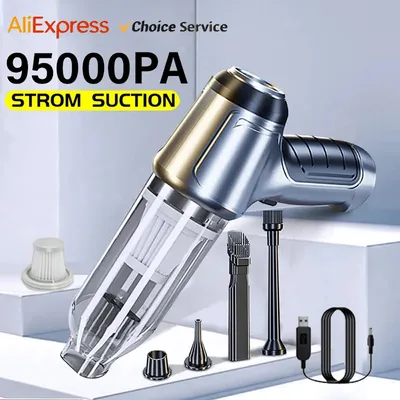 Car Wireless Vacuum Cleaner Strong Suction Handheld Wet Dry Auto Vacuum Home & Car Dual Use Mini Vacuum Cleaner Home Appliance