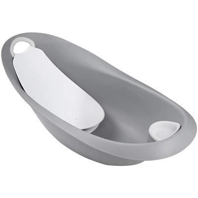 Ergonomische Badewanne mit weichen Griffen Sterne, anatomischer Sitz und Deckel, 0 bis 6 Monate,