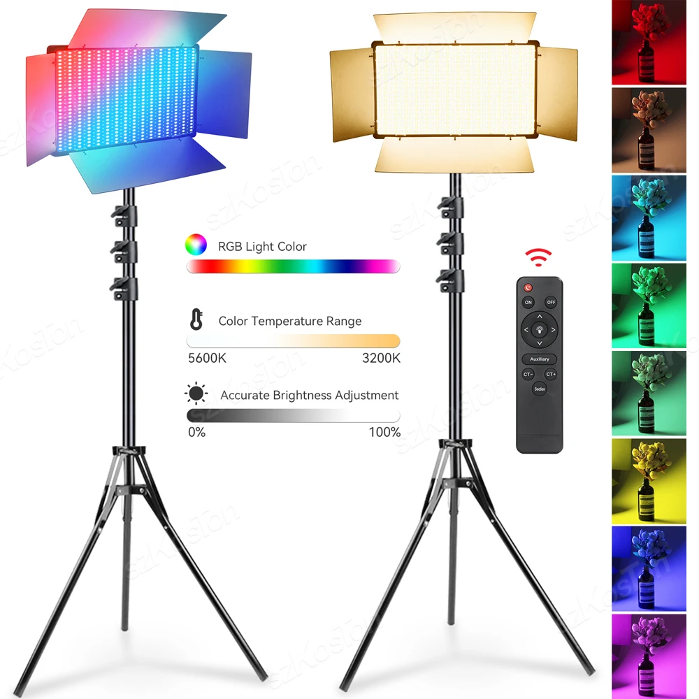 U800 rgb led fotostudio licht für tiktok youbute spiel live video beleuchtung tragbare video aufzeichnung fotografie panel lampe Image