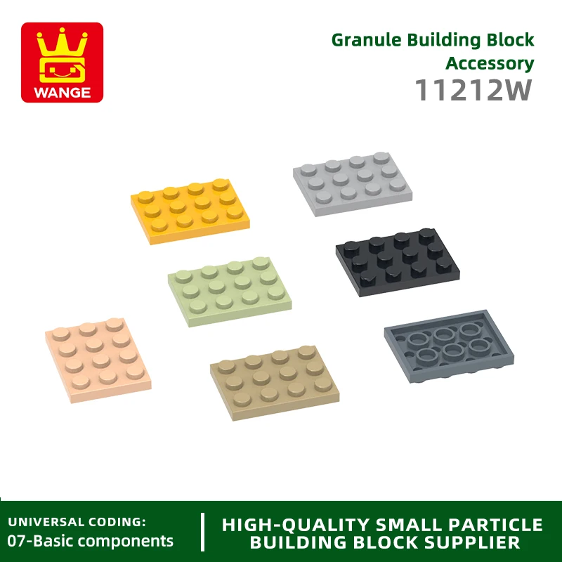 Wange 61 Teile/los 11212W Platte 3x4 Baustein Moc Farbe Zubehör Kompatibel mit Ziegel DIY kinder Spielzeug montage Teile Image