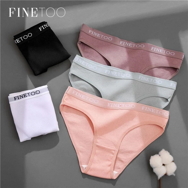 FINETOO – culotte en coton avec lettres pour femme, sous-vêtement doux pour fille, Lingerie féminine, M-2XL, 2020