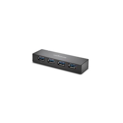 Kensington USB-Hub UH400C 3.0 4 Port Hub mit Ladefunktion schwarz