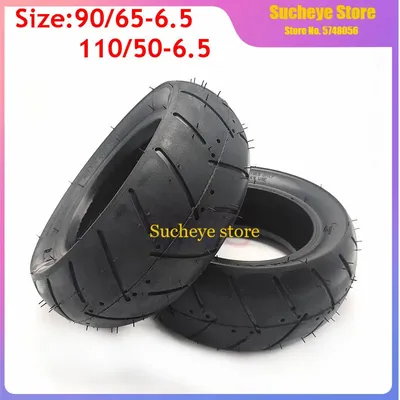 11 Inch 90/65-6.5 Front Vacuum Tire 110/50-6.5 Rear Thickened Tubeless Tyre for Mini Motorcycle