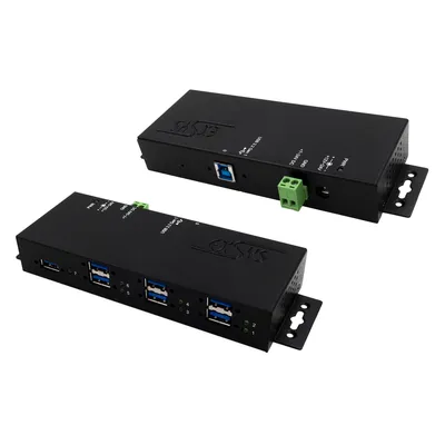 EXSYS EX-1517HMVS 7 Port Managed USB 3.2 Gen1 Metall HUB mit 15KV EDS Überspannungs-Schutz Image