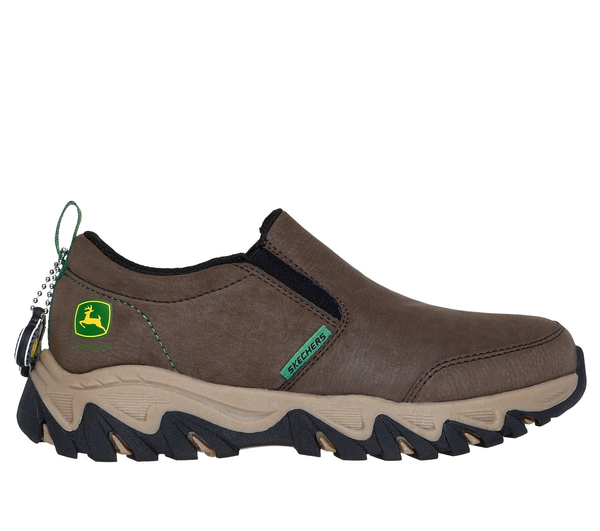 Skechers Boy's John Deere: Rugged Ranger - Tractor-Brisk Slip-On Shoes | Size 4.0 | Brown | Synthetic/Textile
