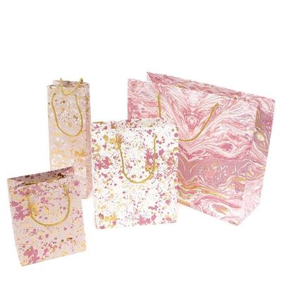 Expobazaar Pink Sprinkle Paper Bag - Set of 7