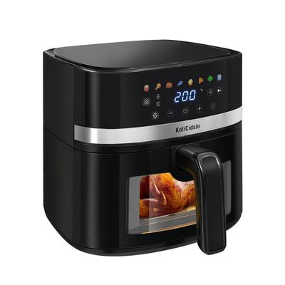 TEMU Koticidsin 8.5l Oil-free Air Fryer, 2000w Air Fryer With Transparent Window And Built-in Lighting, Led Touch Screen